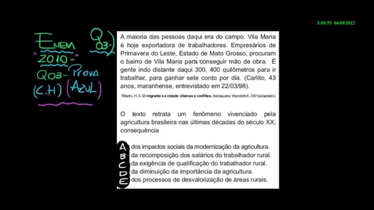 Thumbnail: enem 2010 ch q03 geografia