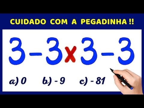 Thumbnail da aula: 🤯VOCÊ ESTÁ FAZENDO ERRADO! Matemática básica todo dia.📚🚀