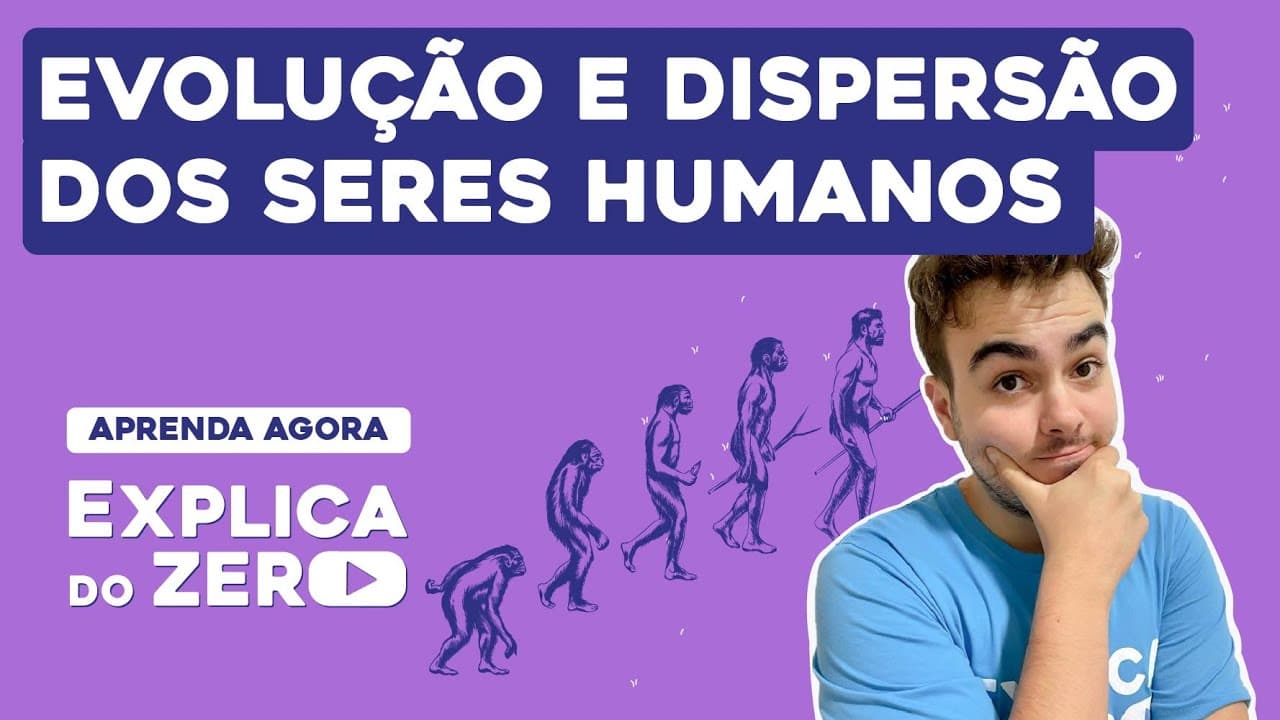 Thumbnail: EVOLUÇÃO E DISPERSÃO DOS SERES HUMANOS | História | Explica do Zero | Prof. Jean Miranda