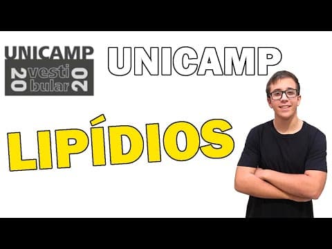 Thumbnail da aula: Unicamp | Biologia Lipídios -Questão 10- Os lipídios têm papel importante na estocagem de energia