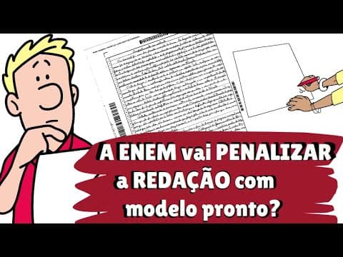 Thumbnail da aula: O ENEM VAI PENALIZAR REDAÇÃO COM MODELO PRONTO? | Desenhando a Solução