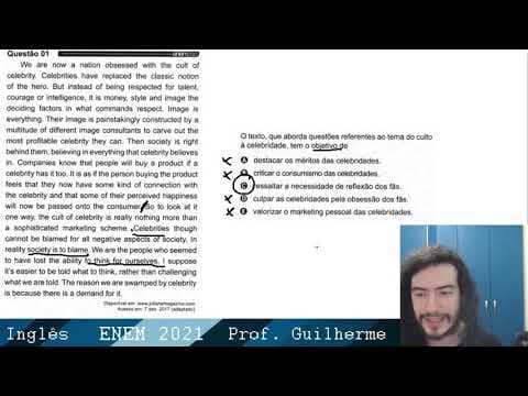Thumbnail da aula: ENEM 2021 - Inglês - resolução comentada