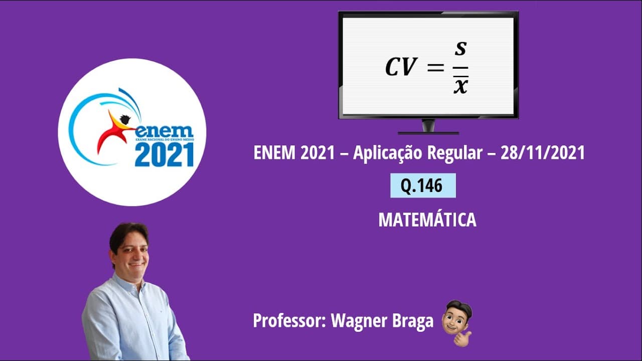 Thumbnail: Comentário e Resolução - Questão 146 - Caderno Azul - Matemática - ENEM 2021 - Aplicação Regular
