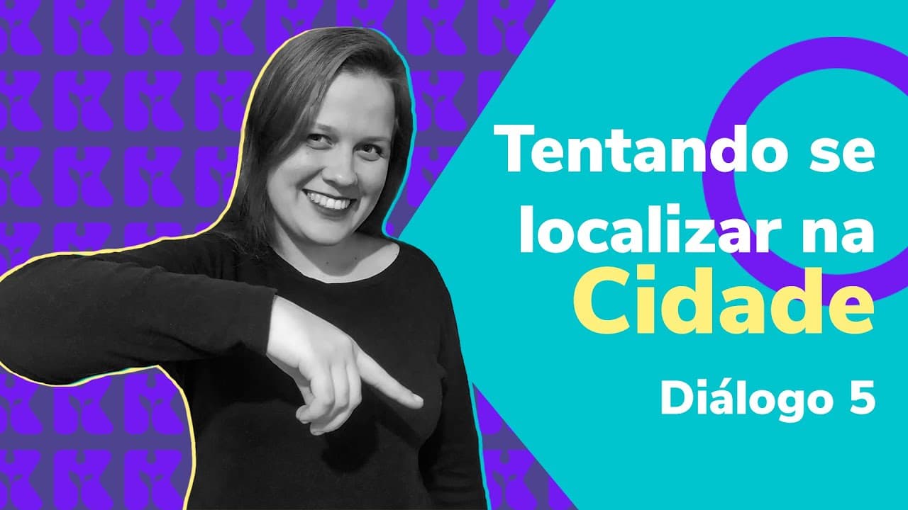 Thumbnail: Tentando se localizar na cidade - diálogo 5 | Alemão | Aula #60