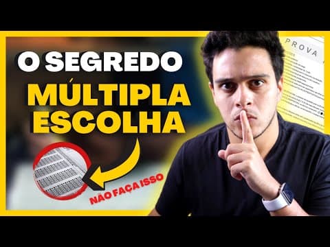 Thumbnail da aula: ACERTEI 92 % das questões de MÚLTIPLA ESCOLHA da prova de CONCURSO PÚBLICO fazendo isso.
