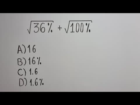Thumbnail da aula: 🔥 HELP MATEMÁTICA BÁSICA -  Raiz quadrada de porcentagem - Fácil!  #375
