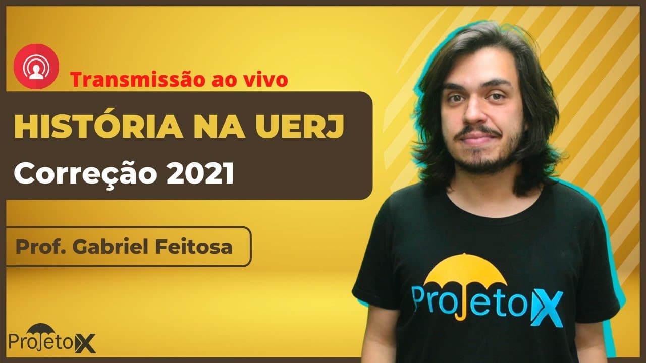 Thumbnail: Ao Vivo | Correção UERJ 2021 | História - Prof. Gabriel Feitosa