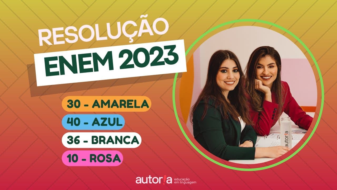 Thumbnail: Enem 2023 - Autoria Linguagem - Questão 30 | Linguagens, prova amarela