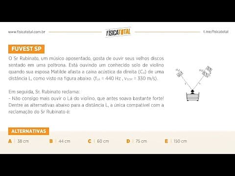 Thumbnail da aula: Lista 03 EXEMPLO 37 Interferência Sonora