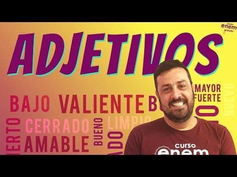 Thumbnail da aula: ADJETIVOS NO ESPANHOL | Resumo de Espanhol para o Enem