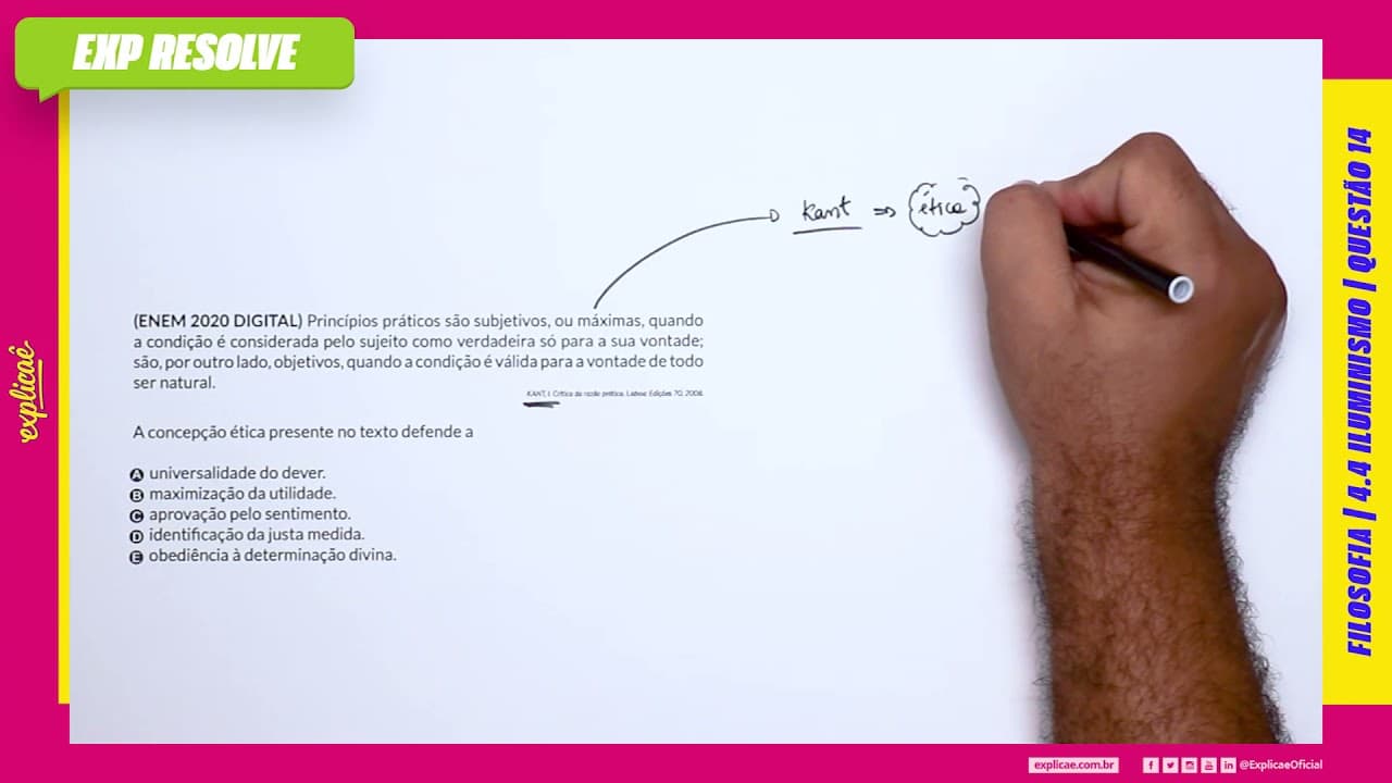 Thumbnail: PRINCÍPIOS PRÁTICOS SÃO SUBJETIVOS, OU MÁXIMAS, QUANDO A CONDIÇÃO É CONSIDERADA (...) | ILUMINISMO