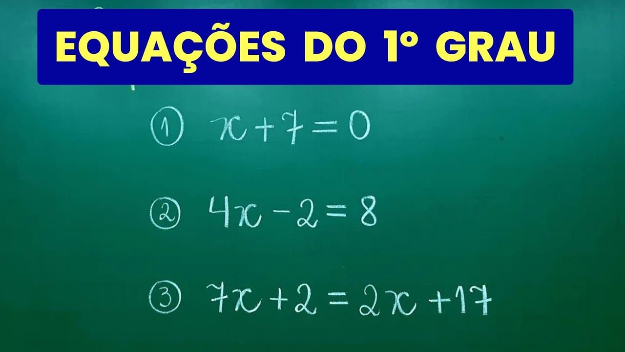 Thumbnail: EQUAÇÃO DO 1º GRAU ∣ MATEMÁTICA BÁSICA ∣ Professora Angela Matemática