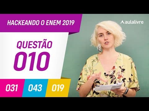 Thumbnail da aula: Enem 2019 | Português: Gêneros Textuais | Questão 10 (branco)