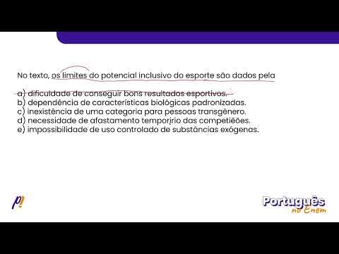 Thumbnail da aula: ENEM 2023 - INTERPRETAÇÃO E INFERÊNCIA DE TEXTOS | A neozelandesa Laurel Hubbard fez história nos...