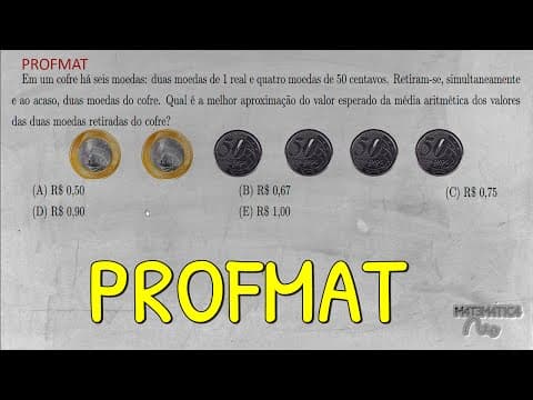 Thumbnail da aula: PROBLEMA ENVOLVENDO PROBABILIDADE E MÉDIA ARITMÉTICA - Profmat | Matemática Rio