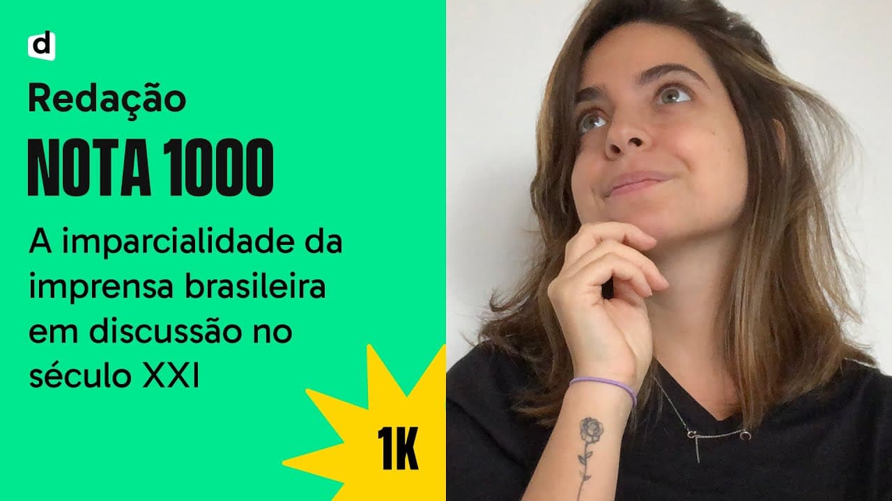 Thumbnail: A imparcialidade da imprensa brasileira em discussão no século XXI | REDAÇÃO NOTA 1000