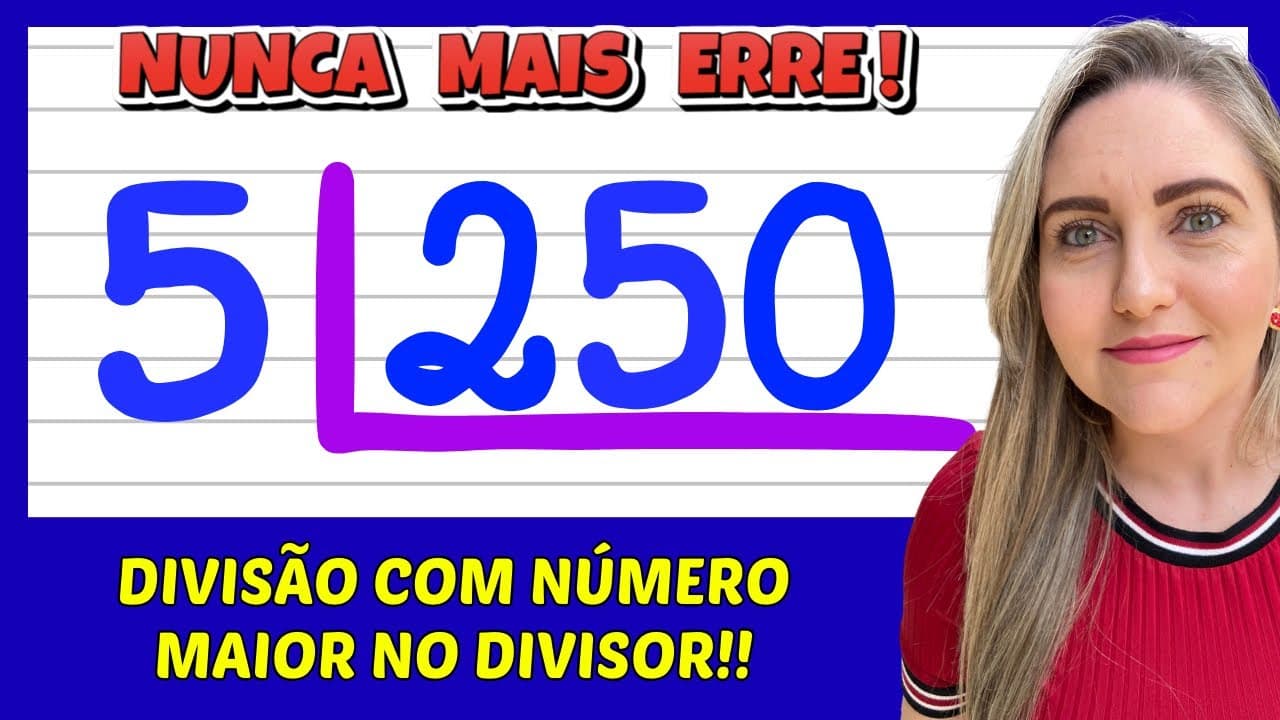 Thumbnail: NUNCA MAIS ERRE DIVISÃO! APRENDA COMO FAZER DIVISÃO! VEM APRENDER MATEMÁTICA COM AMOR!