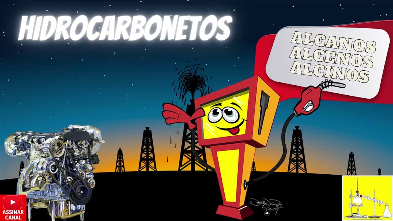 Thumbnail: Hidrocarbonetos. Alcanos-Alcenos-Alcinos-Alcadienos-Ciclanos e Ciclenos. Exercícios comentados.