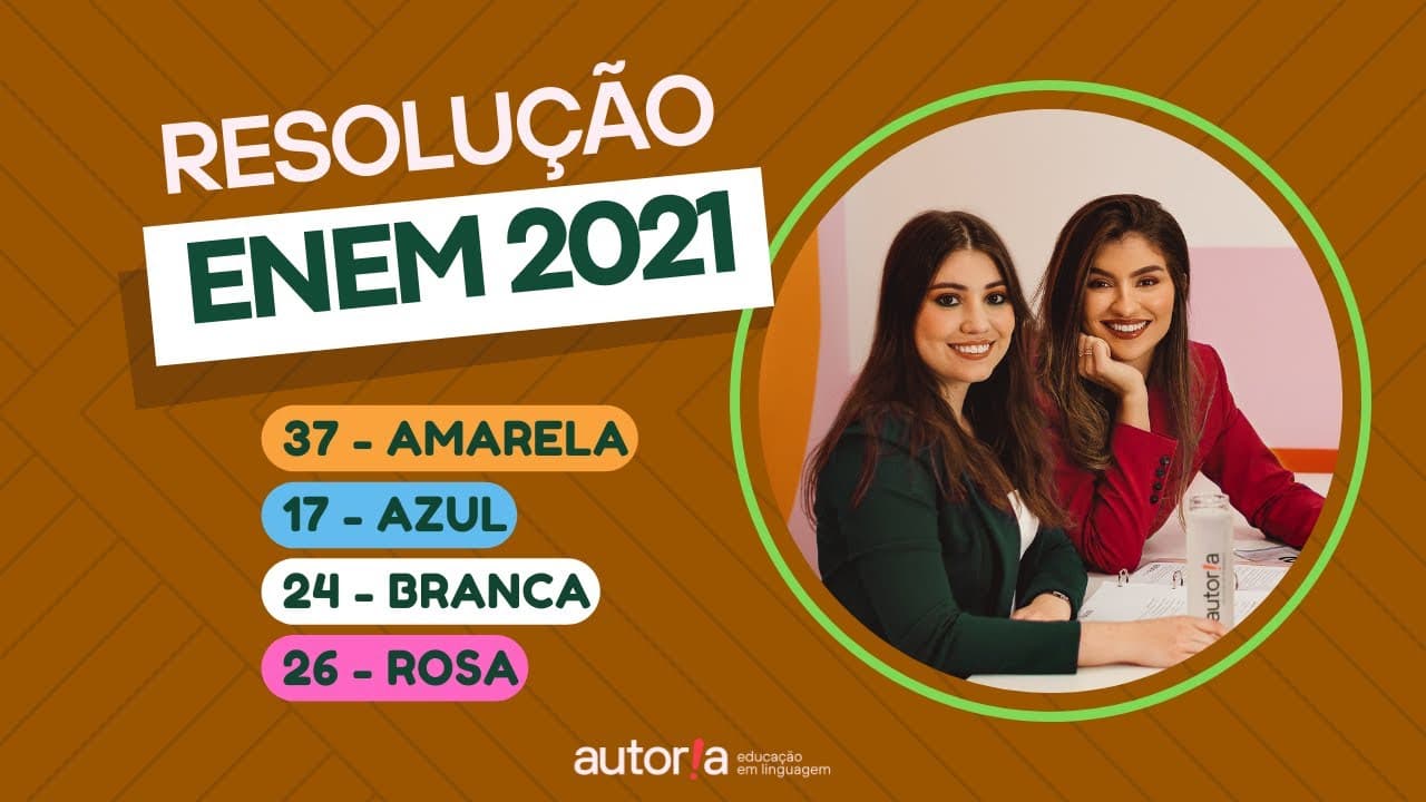 Thumbnail: Enem 2021 / Enem 2021 Digital - Autoria Linguagem - Questão 37 | Linguagens, prova amarela