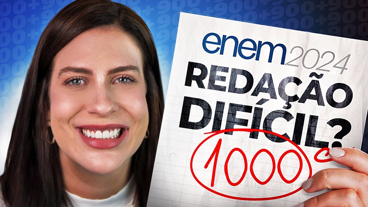 Thumbnail: CORRIGI UMA REDAÇÃO REAL DO ENEM 2024