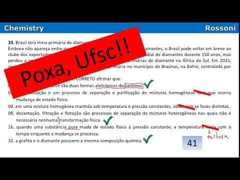 Thumbnail da aula: UFSC 2015 Q33 - Brasil produtor de diamantes