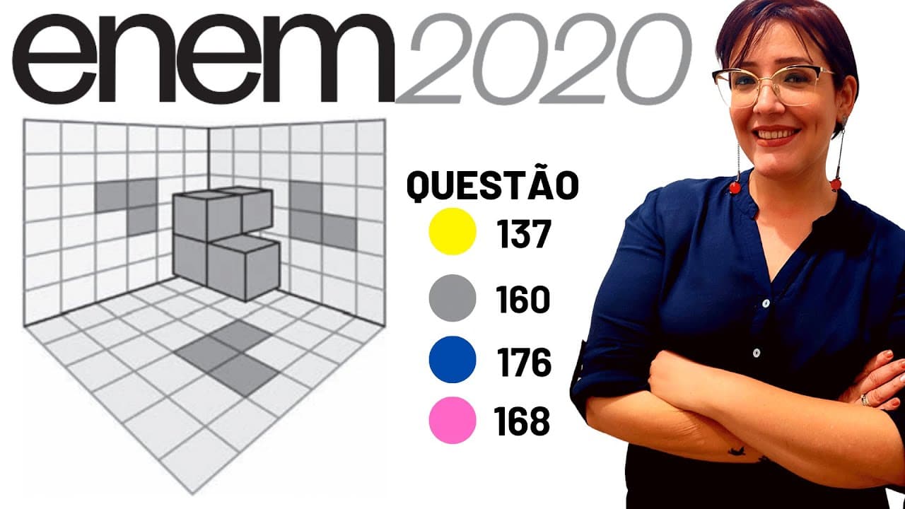 Thumbnail: ENEM 2020 - CADERNO AMARELO - QUESTÃO 137: Um clube deseja produzir miniaturas em escala do troféu