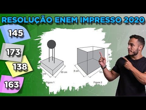 Thumbnail da aula: 🔵 Questão 145  - Caderno Azul | Geometria espacial | MATEMÁTICA ENEM 2020