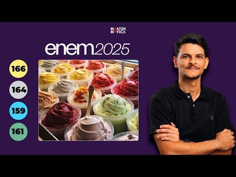 Thumbnail da aula: ENEM 2025 | O dono de uma sorveteria armazena sorvete em potes de 20 000 cm3...