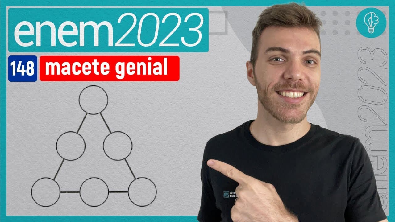 Thumbnail: ENEM 2023 - O triângulo da figura é denominado triângulo mágico. Nos círculos, escrevem-se os - P.A