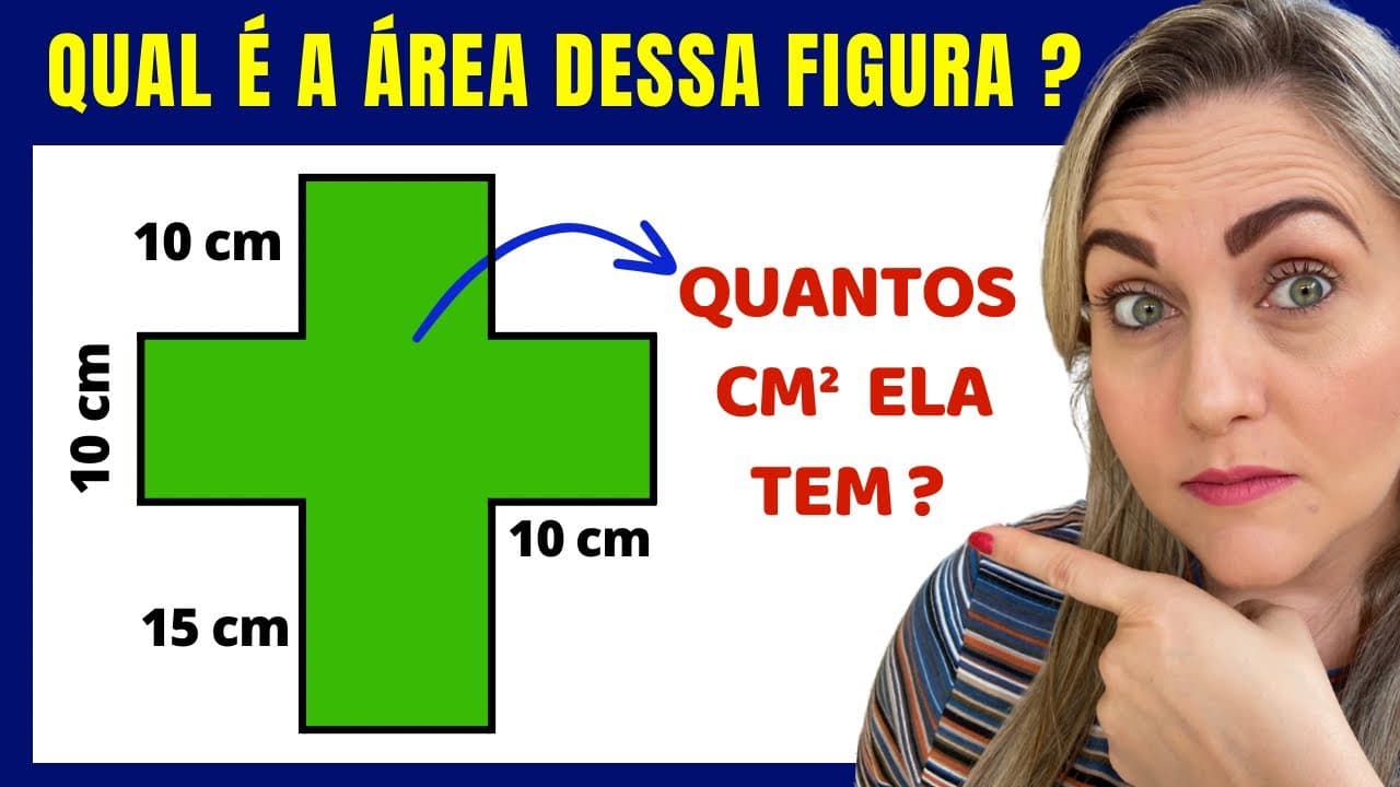 Thumbnail: 🤯😱 COMO CALCULAR ESSA ÁREA ??? Matemática básica todo dia.📚🚀