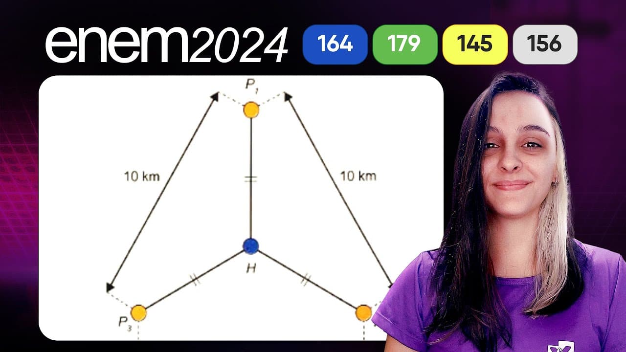 Thumbnail: Questão 164 - Caderno Azul | Geometria Plana | MATEMÁTICA ENEM 2024