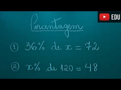 Thumbnail da aula: 🚀 PORCENTAGEM  - Qual é o valor do X? - Professora Angela Matemática