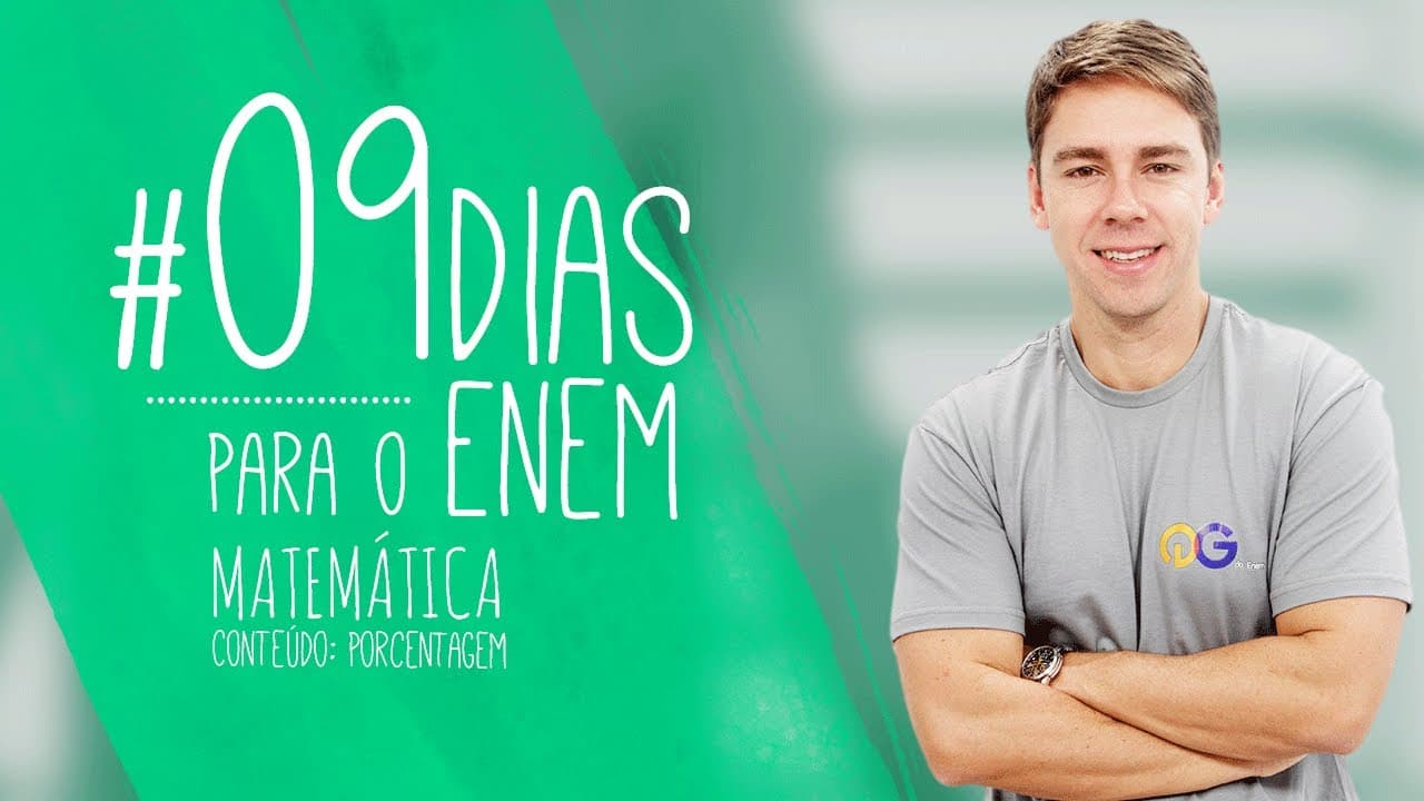 Thumbnail: 09 Dias para o Enem | Matemática - Porcentagem