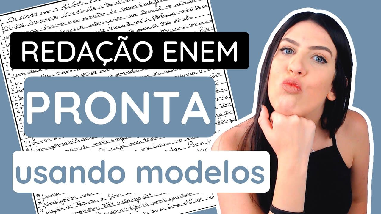 Thumbnail: Redação do Enem PRONTA usando MODELOS