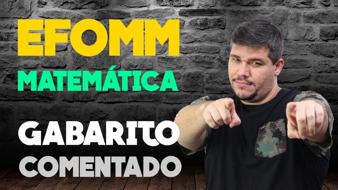 Thumbnail: RESOLUÇÃO EFOMM 2020 (Anagrama, Esfera inscrita, Valor Mínimo de Função e Função trigonométrica)  #2
