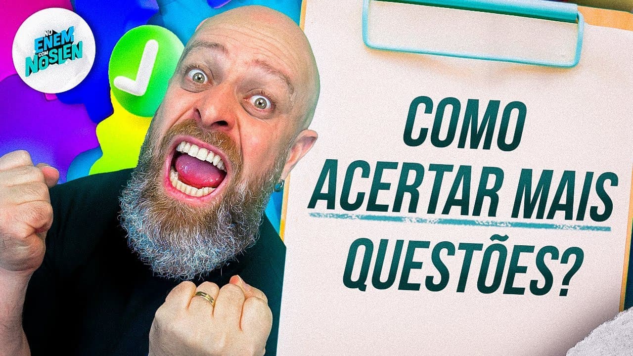 Thumbnail: Como ACERTAR MAIS QUESTÕES no ENEM #NoENEMComNoslen | Professor Noslen