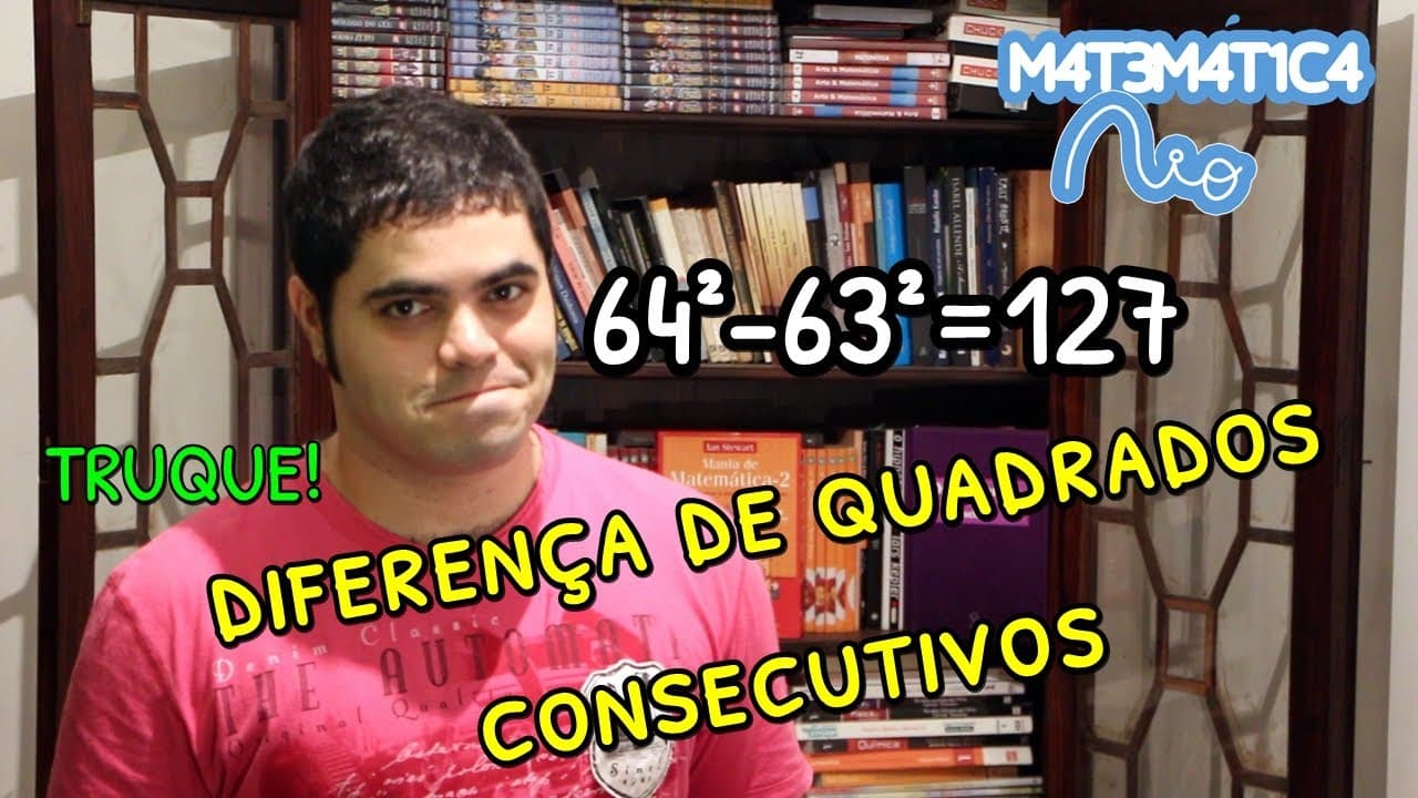 Thumbnail: TRUQUE: Diferença de Quadrados Consecutivos | Matemática Rio