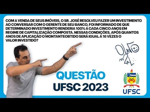 Thumbnail da aula: UFSC 2023 - JUROS COMPOSTOS - com Prof. Olavo de Matemática