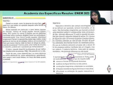 Thumbnail da aula: Resolução ENEM 2023 - Caderno Amarelo Questão 07- Gabarito C