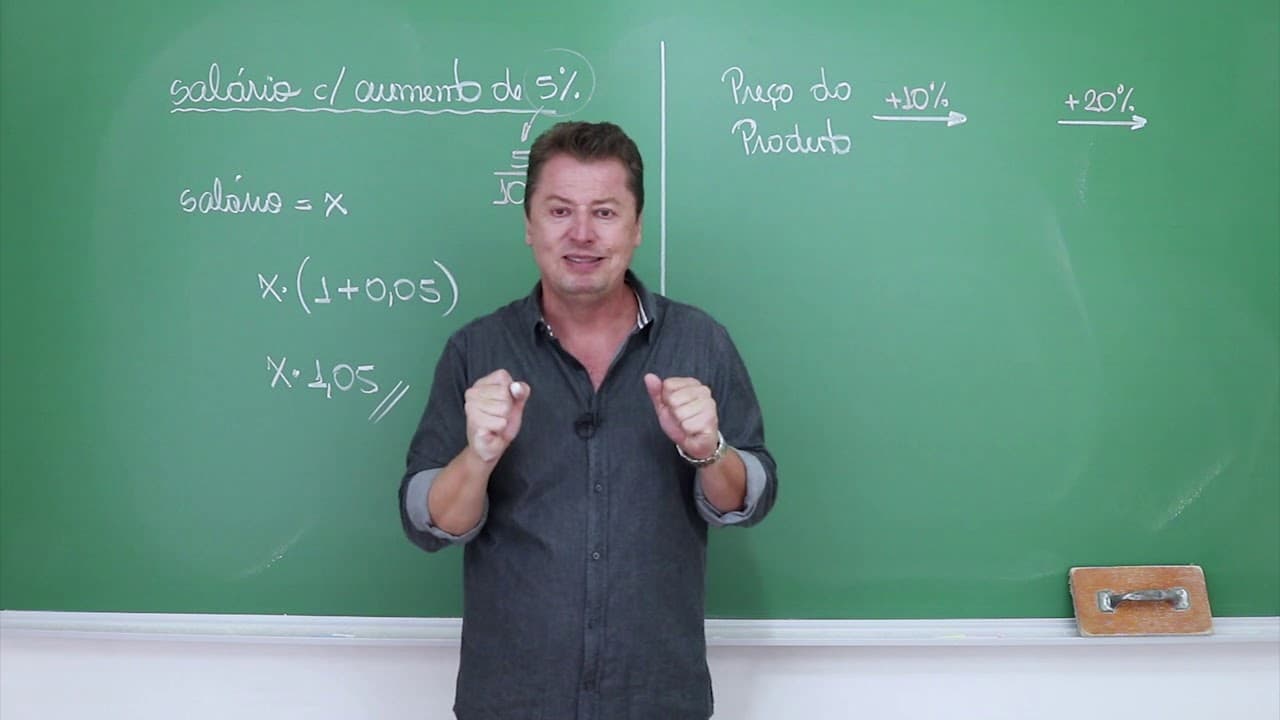 Thumbnail: Aumento e Diminuição PERCENTUAL - Matemática para o ENEM
