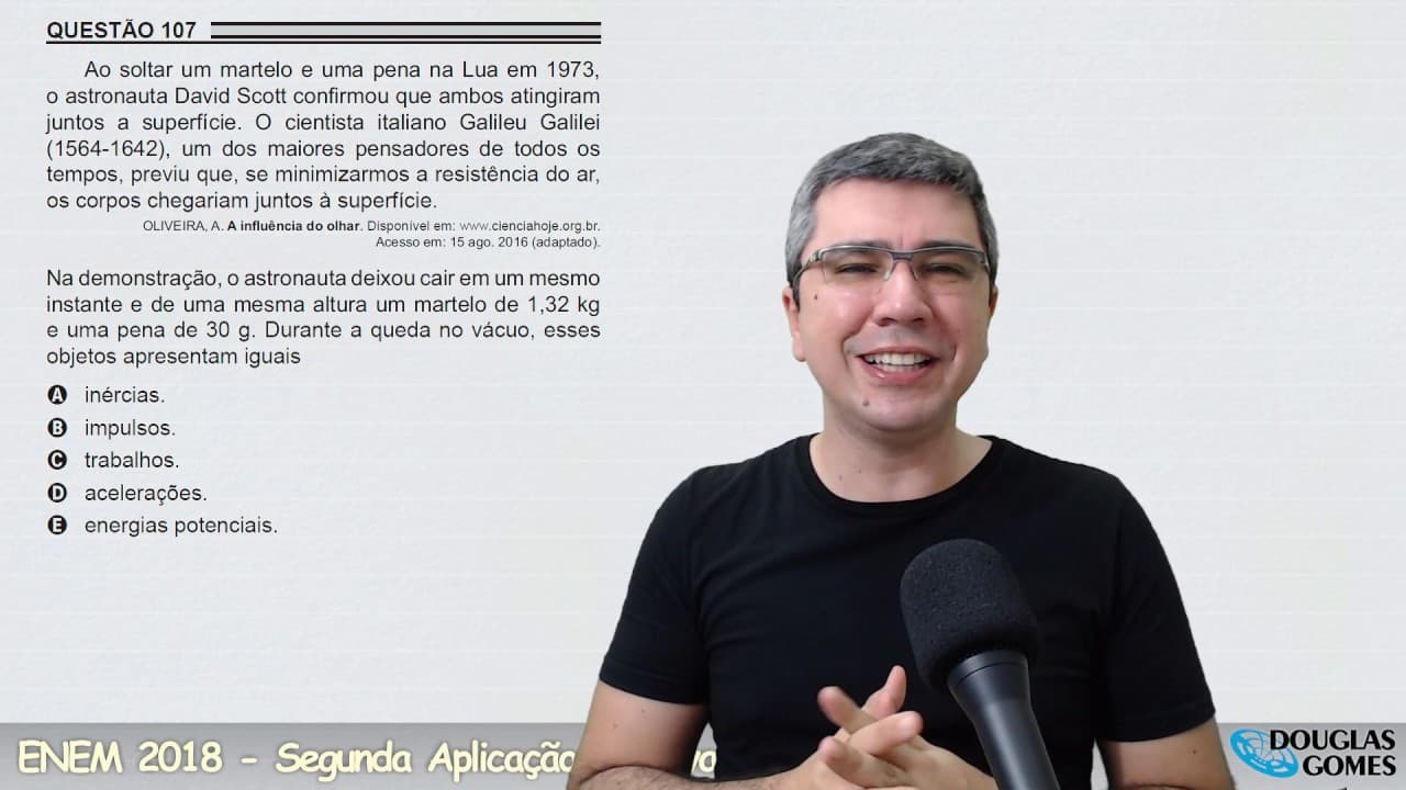 Thumbnail: Resolução/correção ENEM 2018 Segunda aplicação Amarela 107