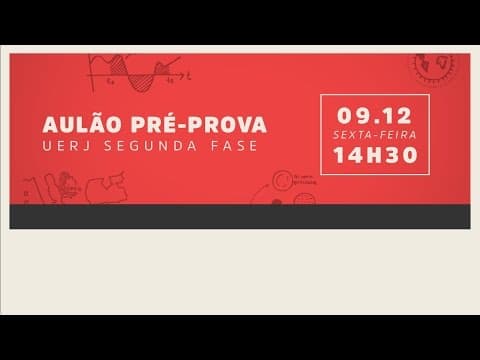 Thumbnail da aula: [AULÃO PRÉ-PROVA] Me Salva! 09/12 - 14h30 - UERJ 2ª Fase: Redação