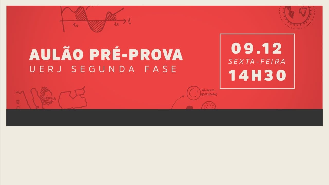 Thumbnail: [AULÃO PRÉ-PROVA] Me Salva! 09/12 - 14h30 - UERJ 2ª Fase: Redação