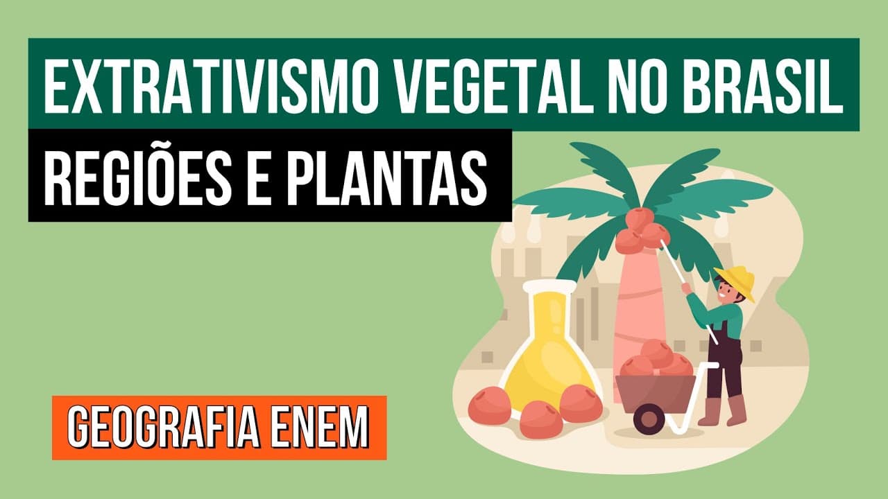 Thumbnail: EXTRATIVISMO VEGETAL NO BRASIL: regiões e plantas | Geografia para o Enem | Raphael Carrieri