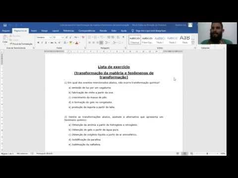 Thumbnail da aula: RESOLUÇÃO DE EXERCÍCIOS (transformação da matéria)