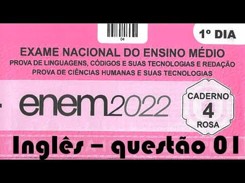 Thumbnail da aula: Enem 2022 - INGLÊS - QUESTÃO 1