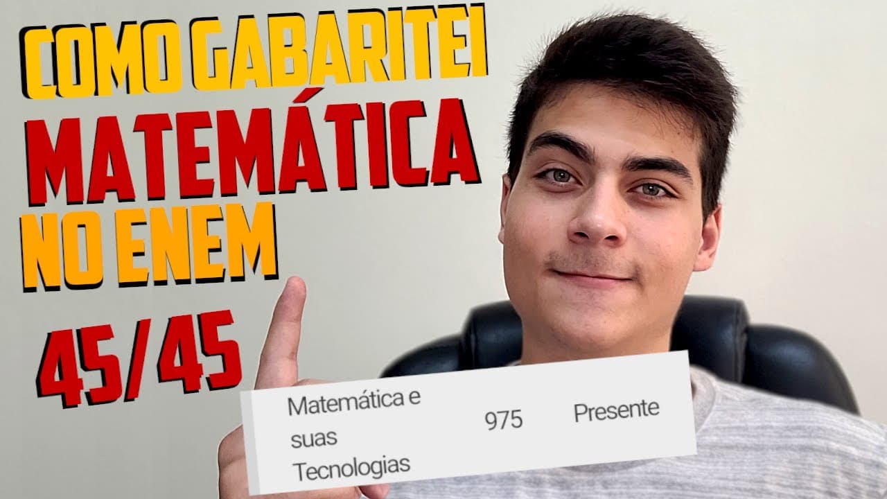 Thumbnail: COMO ESTUDEI PARA GABARITAR MATEMÁTICA NO ENEM
