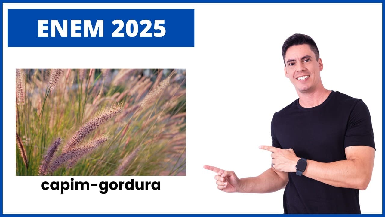 Thumbnail: Biologia ENEM 2025! "O bioma Cerrado é caracterizado por apresentar ampla e natural diversidade..."