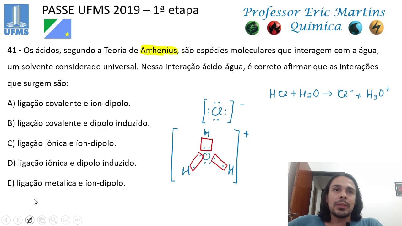 Thumbnail: Resolução PASSE UFMS 1ª etapa, Triênio 2019 - 2021, Química