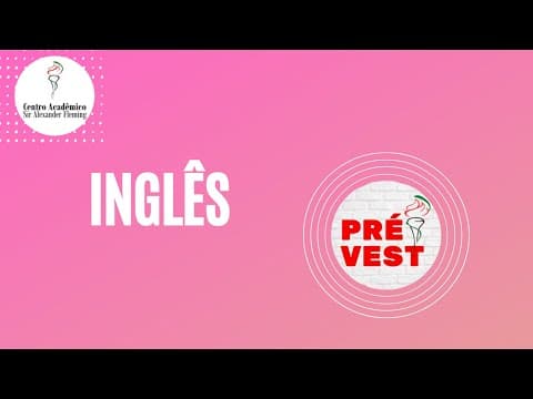 Thumbnail da aula: Aula de INGLÊS - Revisão UERJ